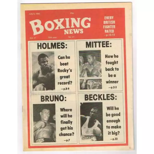 Boxing News Magazine July 5 1985 mbox3099/c  Vol 41 No.27  Every British fighter