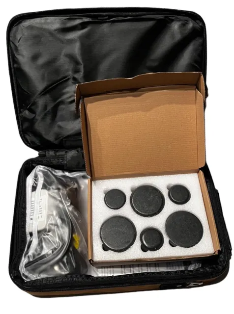 Serenelife Hot Stone Heating Bag Massage Kit Portable Rock Massaging Therapy NEW