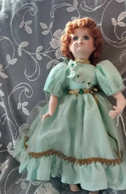 Paradise Galleries Porcelain  Doll, Shannon The Shamrock Fairy by Patricia Rose