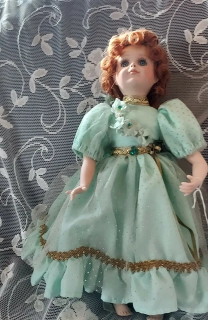 Paradise Galleries Porcelain  Doll, Shannon The Shamrock Fairy by Patricia Rose