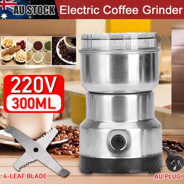 Electric Coffee Grinder Grinding Milling Bean Nut Spice Herbs Blender Machine AU