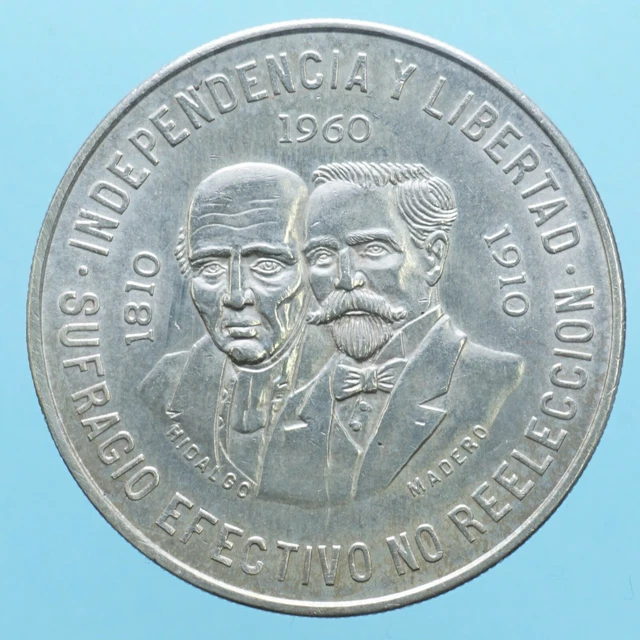 Mexico 10 Pesos 1960 150° Anniversario Guerra Di Indipendenza Currency Coins
