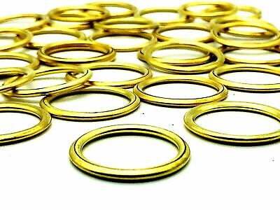 SMALL - LARGE BRASS CURTAIN RINGS Metal Hook Pole Fittings Solid