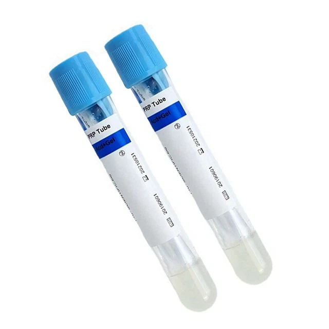 2X 10Ml Acid Gel Bottom Negative Pressure Plastic Tube Platelet Plasma Coll V3Y8