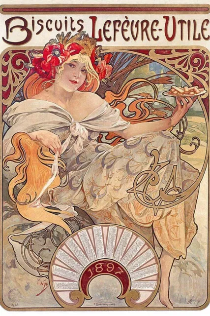 Poster Manifesto Locandina Pubblicità d'Epoca Stampa Vintage Art Nouveau Liberty