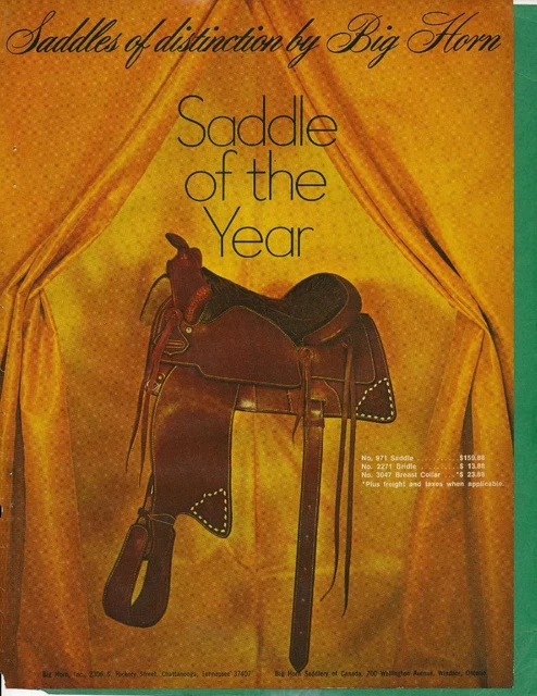 Magazine Ad - 1970 - Big Horn Saddlery - Chattanooga, TN - Model 971