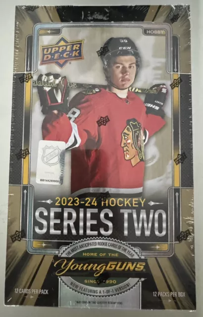 2023 24 upper deck series 2 hockey hobby box Sealed, Young Guns, Connor Bedard