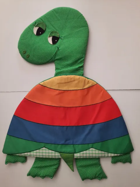 Vintage Rainbow Turtle Quilted Wall Art Nursery, Baby, & Childs Room Hanging