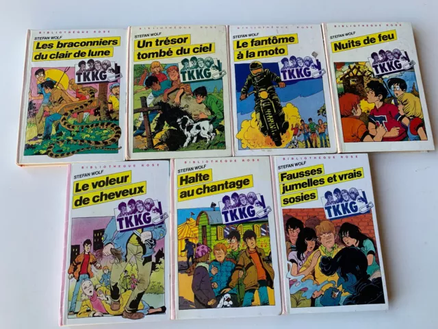 LOT 7 livres série TKKG - collection BIBLIOTHEQUE ROSE