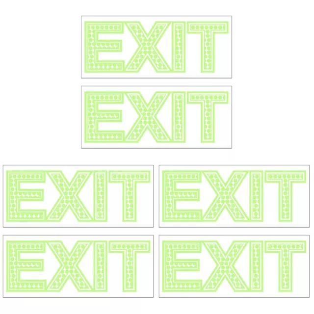 6 Sheets Exit Sign Glow In The Dark Exit Signs Exit Signs For Business