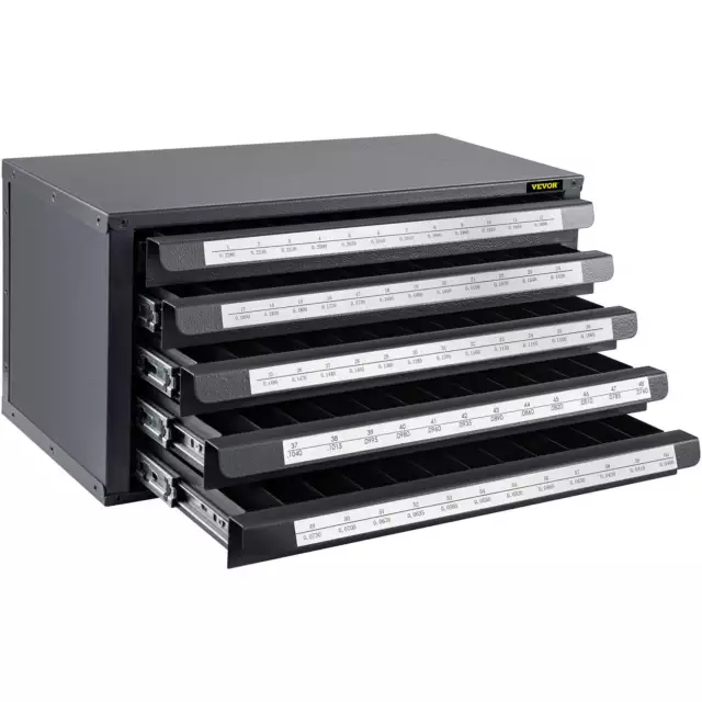Drill Bit Dispenser Cabinet Five-Drawer Drill Bit Dispenser 60-Compartment