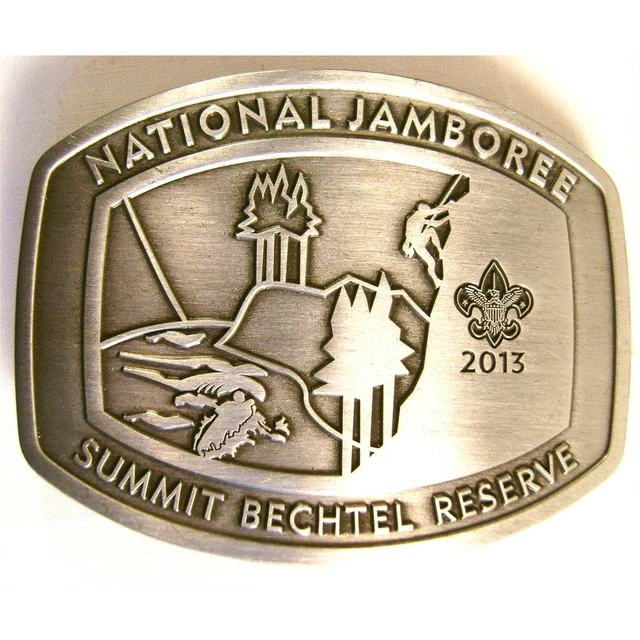 BOY SCOUT 2013 National Jamboree Limited Silver Buckle Summit Bechtel