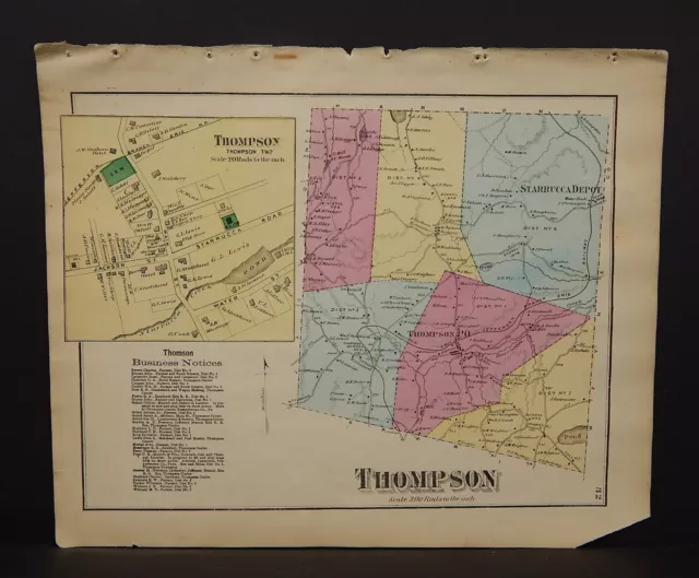 Pennsylvania Susquehanna County Map  Township 1872 W16#03