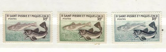 St. Pierre & Miquelon - Fische, Mi-Nr. 351 - 353, von 1957, postfrisch