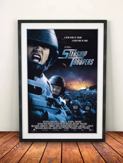 Starship Troopers 1997 - Movie Poster Framed Black A4 A3