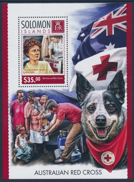 2014 Solomon Islands Red Cross Mini Sheet ($35) Fine Mint Mnh