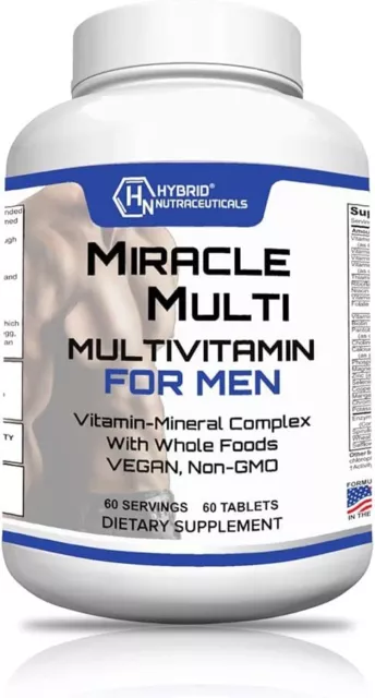 Multivitamin MultiMineral for Men, Daily Mens Vitamin Supplement: Non-GMO