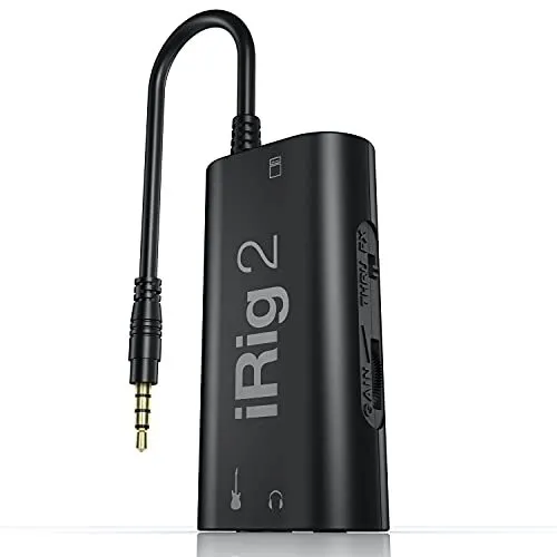 iRig 2 Portable Guitar Audio Interface, Lightweight Audio Adapter for iPhone,...