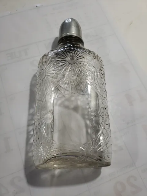Antique Pre Prohibition A M S Co Kentucky Sunshine Old Rye Whiskey  Bottle Flask