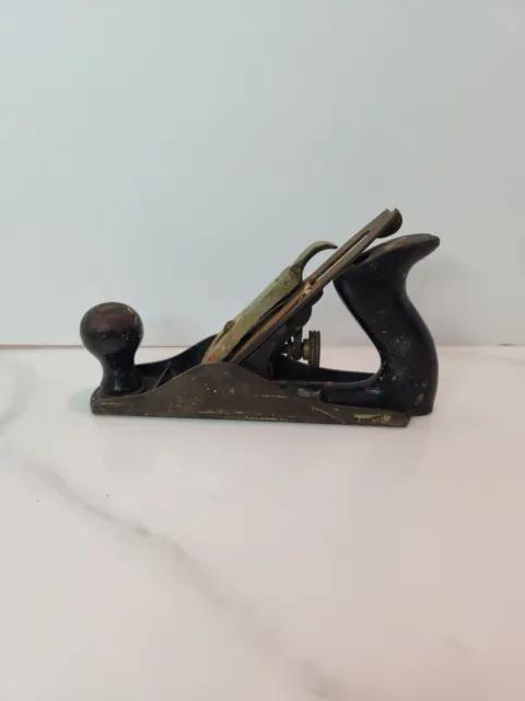 Vintage Stanley Bailey No. 3 Made In USA Wood Handled Woodworking Plane