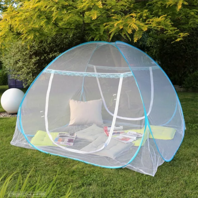 Mobiler Insektenschutz Moskitonetz Mückennetz Fliegengitter Pop Up Camping