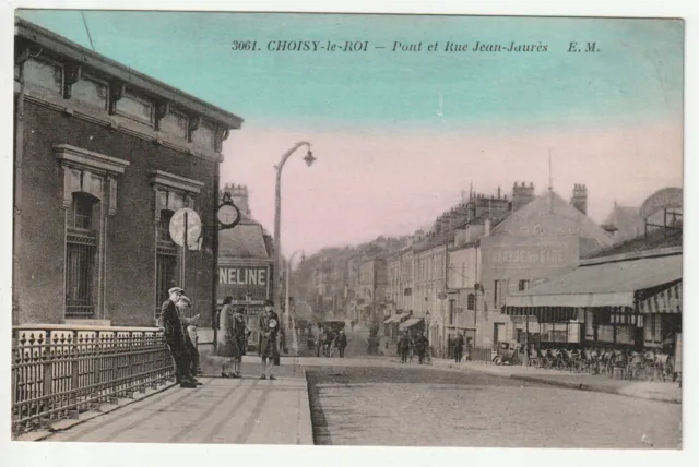 CHOISY LE ROI - Val de Marne - CPA 94 - Pont et rue Jean Jaures