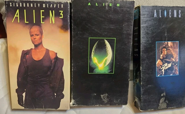 ALIEN TRILOGY ALL 3 Alien Movies Estate Item VHS set S. Weaver As Is ...