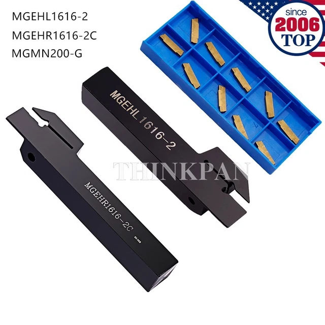 5/8” Lathe Grooving Tool Holder MGEHR1616-2 MGEHL1616-2 with MGMN200-G insert