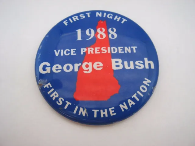 Vintage 1988 Vice President George Bush Prima Notte Nuovo Hampshire Voto