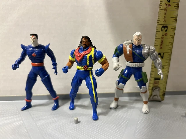 Marvel Heavy Metal Heroes Lot of 3 90s Toys X-Men Bishop Cable Mister Sinister