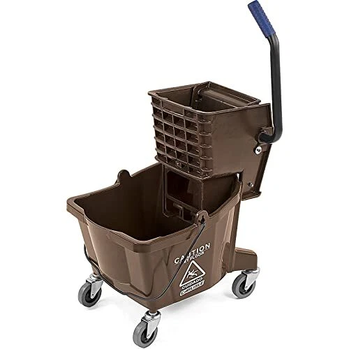 Mop Bucket with Side-Press Wringer for Floor Cleaning Restaurants Offices And...