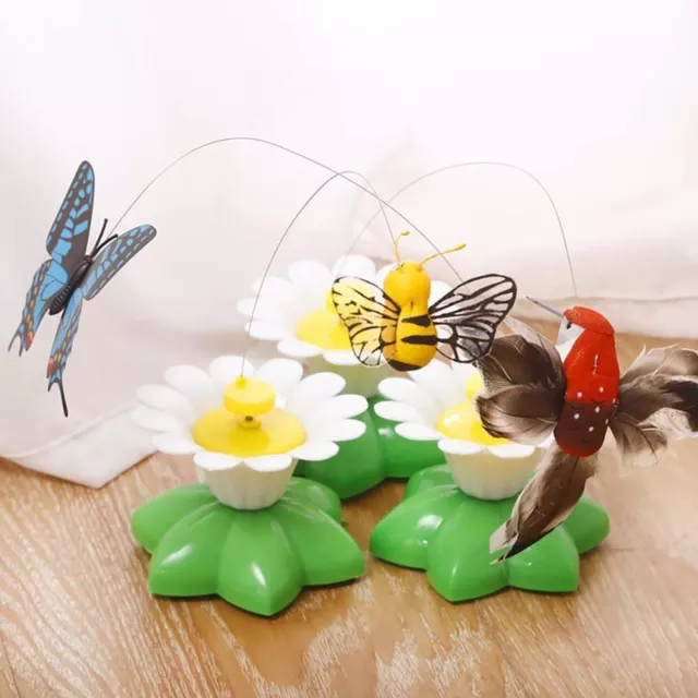 Pet Cat Toys Electric Rotating Bird/Butterfly Teaser Kitten Interactive Play Toy