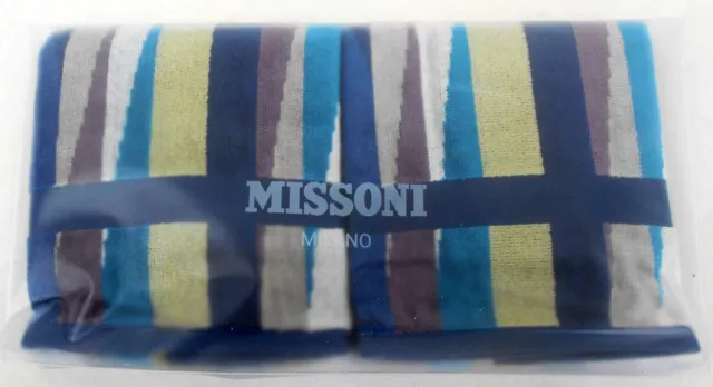 Missoni Home Due Asciugamani Ospite Rinforzati Confezione Logata Romy 170