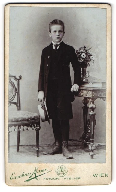 Fotografie Eusebius Moser, Wien, Gumpendorferstr. 161, Portrait frecher Bube mi