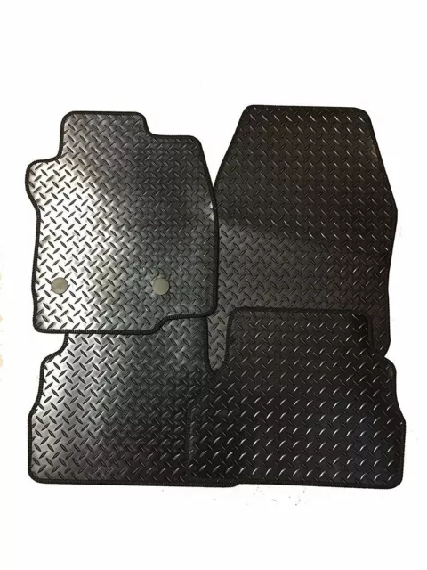 Tailored For Vw Fox (2006-2012) - Premium Black Rubber Interior Car Floor Mats