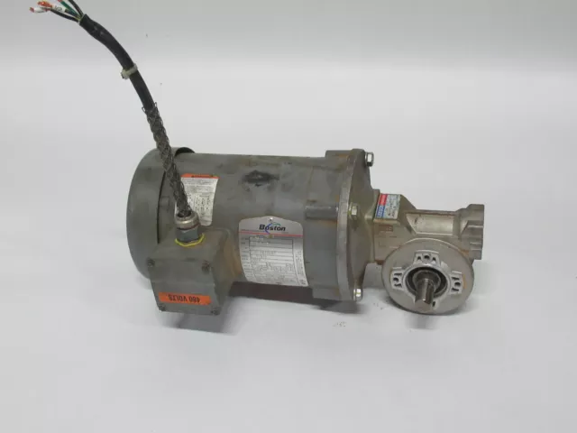 Boston .5HP 1725RPM 208-230/460V 56C TEFC 3Ph 2.1-2/1A C/W Gear Reducer USED