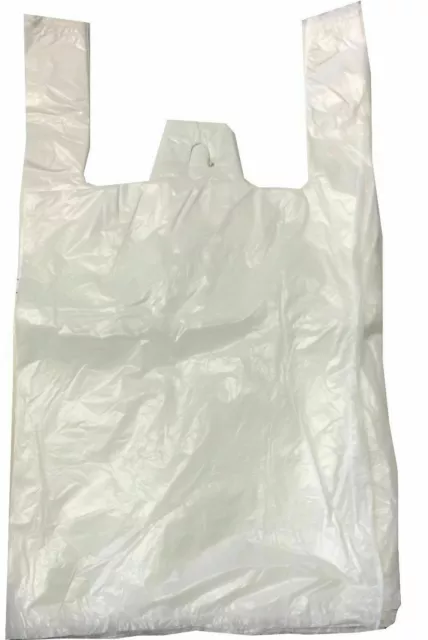 Tüte Weiß Beutel Plastiktüten Hemdchentragetasche Einkaufstüten Markt Tasche Bag 2