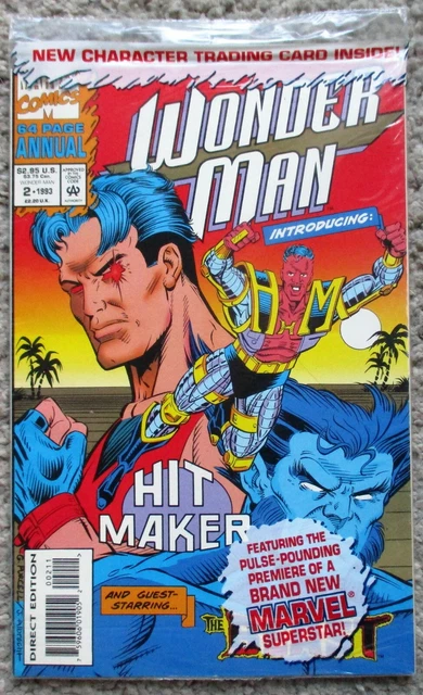 WONDER MAN ANNUAL #2 (1993) Marvel Comics - Polybagged w/ Trading Card NM-M