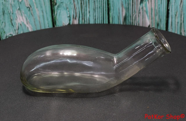 Antiker Krankenhaus-Glas-Töpfchen-Mann-Urin /#K 4903
