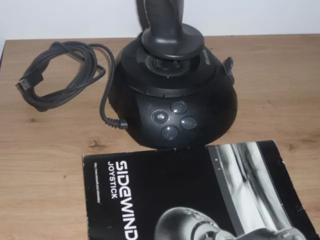 1   Sidewinder Joystick  Microsoft pour PC avec sa notice d'époque 2