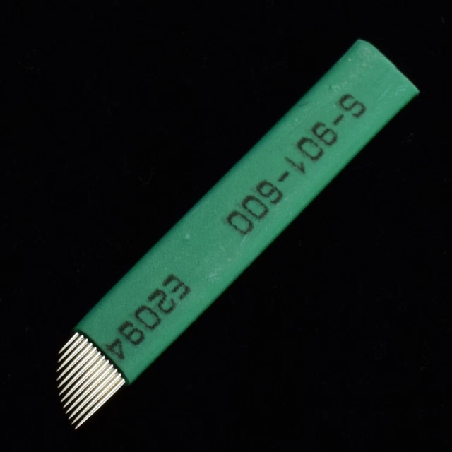 50 Pcs Eyebrow Sloped Needles Eyebrow Needles Set Makeup Gadgets Arc 7