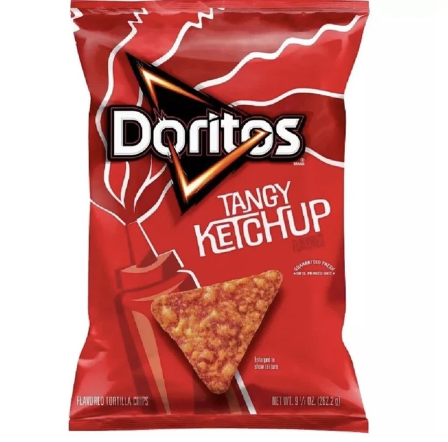 DORITOS LIMITED EDITION Tangy Ketchup flavored tortilla chips 9.25oz