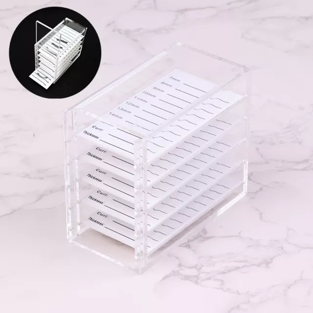 5 Layers Acrylic Clear Eyelash Storage Box False Eyelash Holder Case Conta.OY