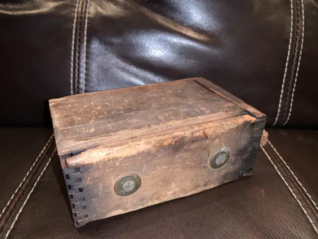 Antique Ford Model T A Ignition Buzz Coil Battery Wood Wooden Box