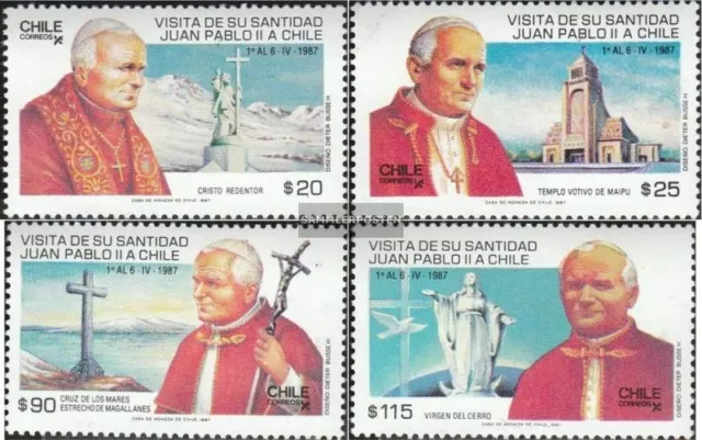 Chile 1173-1176 (complete issue) unmounted mint / never hinged 1987 Visit Pope J