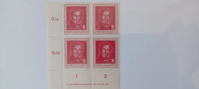 Briefmarken 4xDDR1952 Deutsche Komponisten, Albert Lortzing Mi.Nr.309 postfrisch