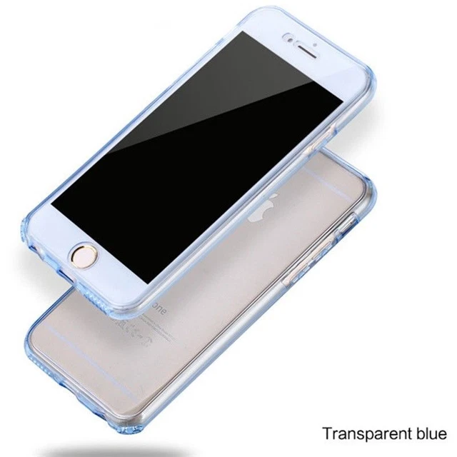 UltraThin TPU Soft Clear Gel Back Cover Case for Apple iPhone 6/6S4.7''BlueClear