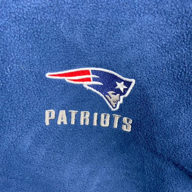 Felpa maglione New England Patriots da uomo extra large blu NFL 1/4 cerniera 4