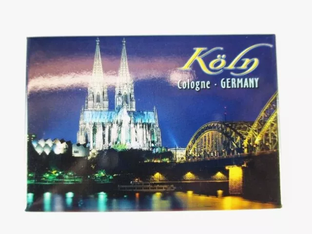 Köln Rhein Dom Nacht Fridge Foto Magnet,Germany Deutschland,Reise Souvenir,Neu .