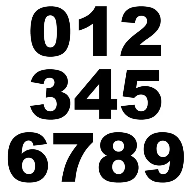 Hausnummer Aufkleber Beschriftung selbstklebend bis zu 24 cm Zahl Buchstabe